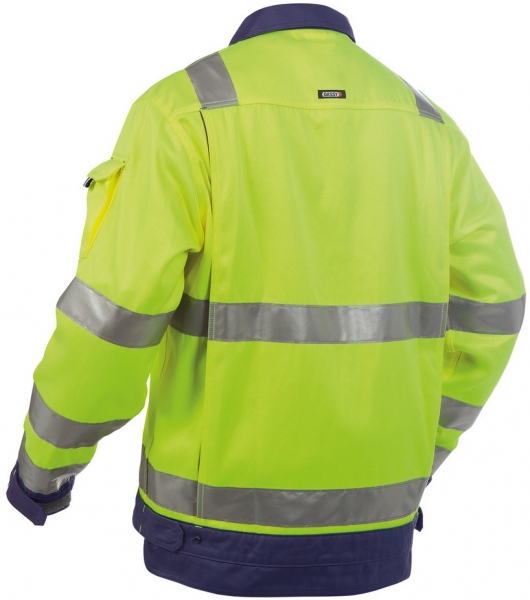 DASSY-Warnschutz-Jacke DUSSELDORF, mit Reflexstreifen ber Schulter,  gelb/dunkelblau