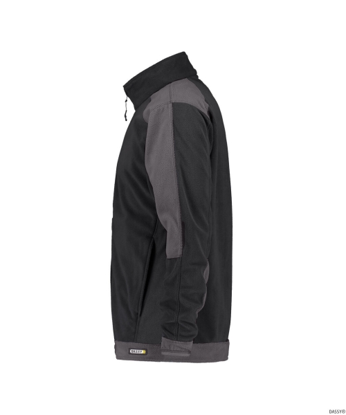 DASSY-Fleecejacke KAZAN, schwarz/grau