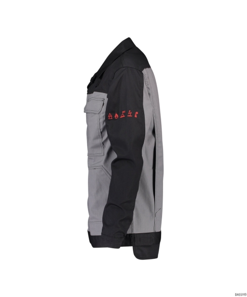 DASSY-Arbeitsjacke KIEL  grau/schwarz