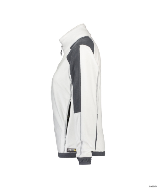DASSY-Damen-Fleecejacke KAZAN,  wei�/grau