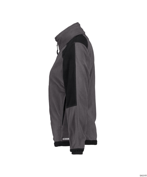 DASSY-Damen-Fleecejacke KAZAN,  grau/schwarz