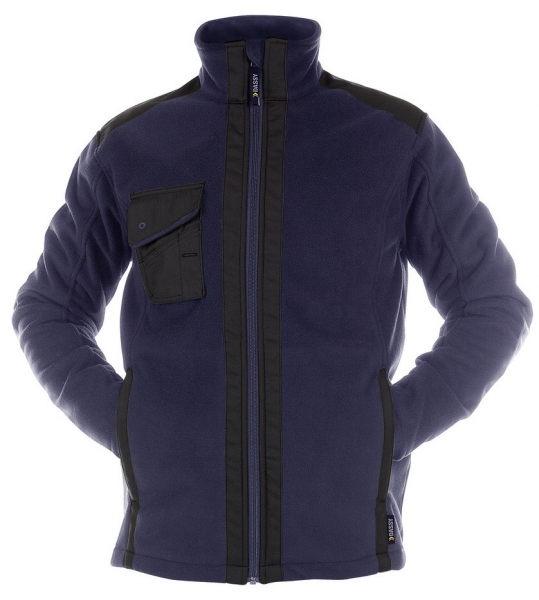 DASSY-Fleecejacke CROFT, dunkelblau/schwarz