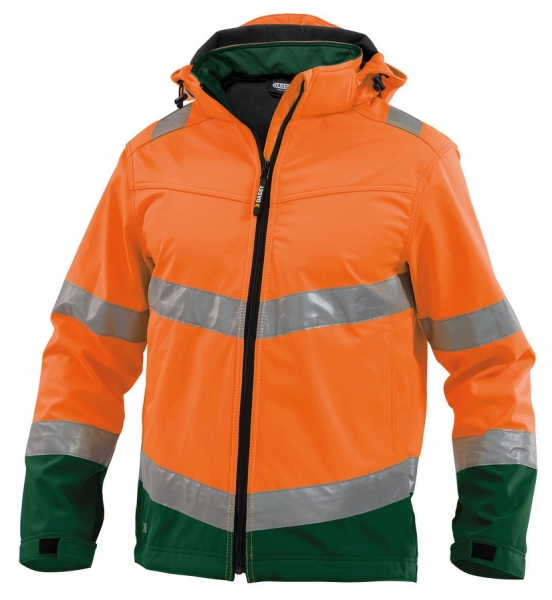 DASSY-Warnschutz-Softshell-Jacke MALAGA  orange/grn