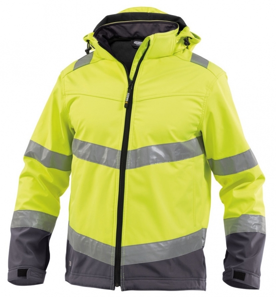 DASSY-Warnschutz-Softshell-Jacke MALAGA  gelb/grau