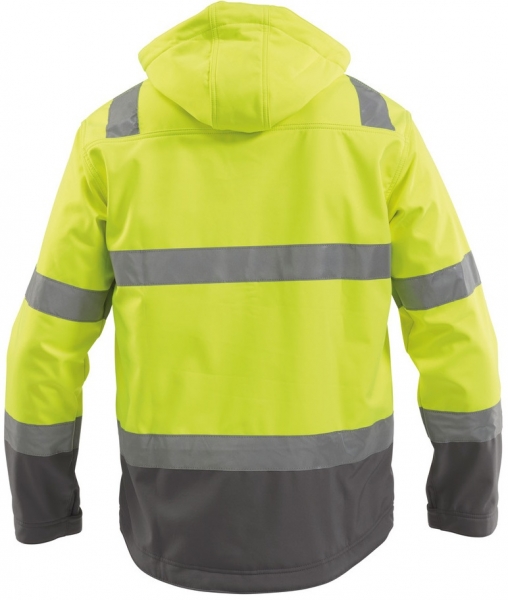DASSY-Warnschutz-Softshell-Jacke MALAGA  gelb/grau