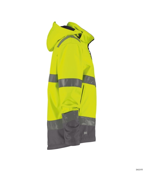 DASSY-Warnschutz-Softshell-Jacke MALAGA  gelb/grau