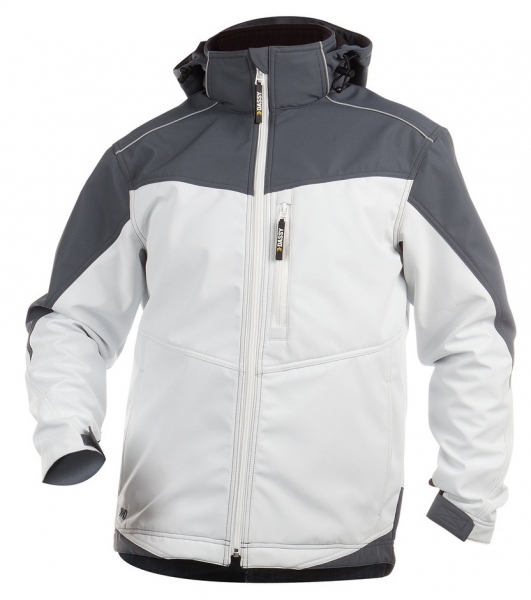 DASSY-Softshell-Jacke JAKARTA , weiß/grau