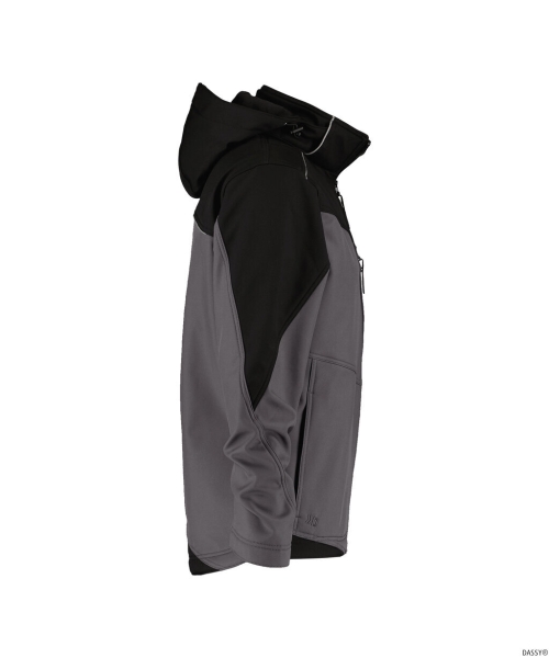 DASSY-Softshell-Jacke JAKARTA , grau/schwarz