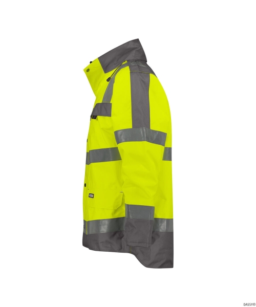 DASSY-Warnschutz-Regenparka ATLANTIS , gelb/grau