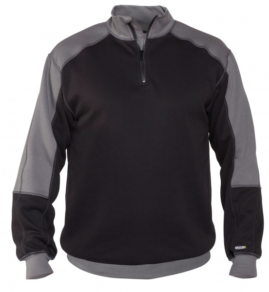 DASSY-Sweatshirt BASIEL 290 g/m, schwarz/grau