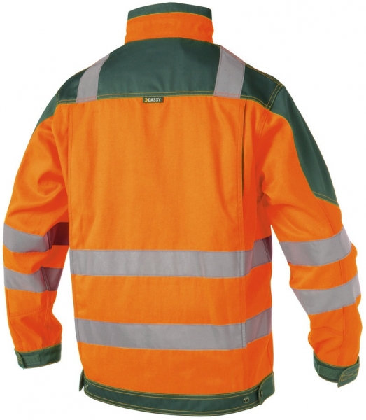 DASSY-Warnschutz-Arbeitsjacke ORLANDO, orange/grn