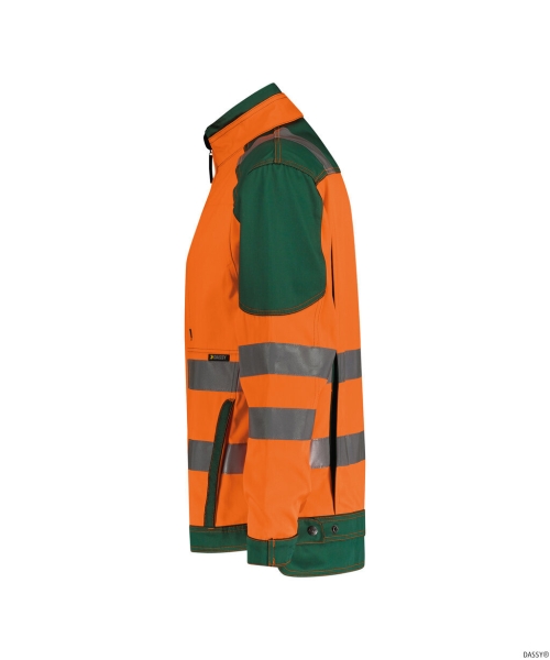 DASSY-Warnschutz-Arbeitsjacke ORLANDO, orange/gr�n