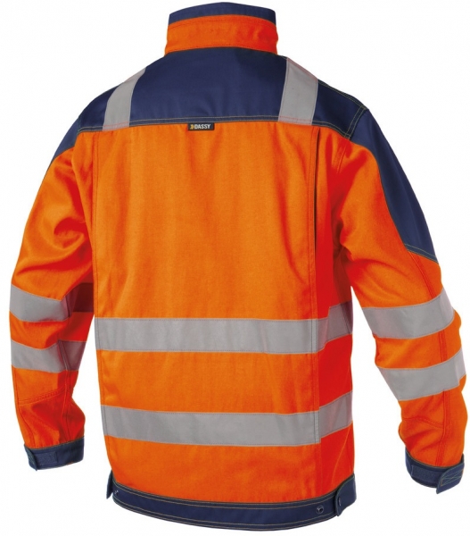 DASSY-Warnschutz-Arbeitsjacke ORLANDO, orange/blau