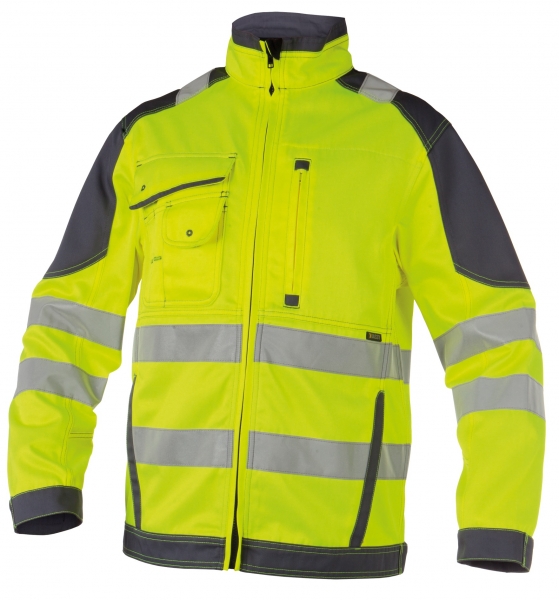 DASSY-Warnschutz-Arbeitsjacke ORLANDO, gelb/grau