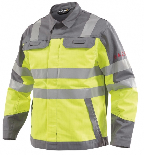 DASSY-Warnschutz-Arbeitsjacke FRANKLIN gelb/grau