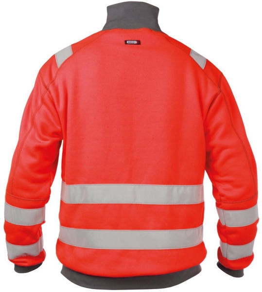 DASSY-Warnschutz-Sweater DENVER , rot/grau