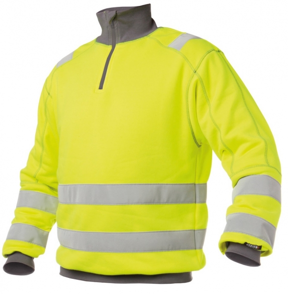 DASSY-Warnschutz-Sweater DENVER , gelb/grau