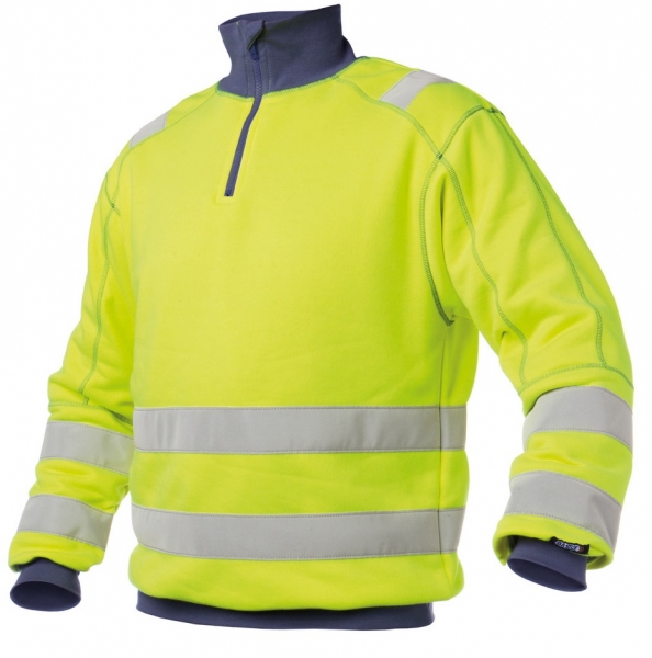 DASSY-Warnschutz-Sweater DENVER , gelb/dunkelblau