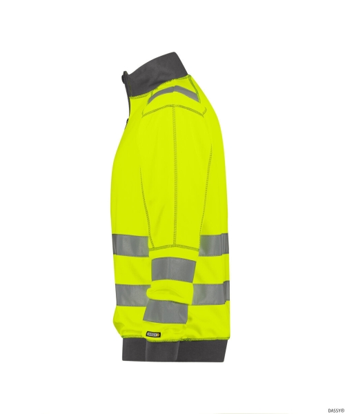 DASSY-Warnschutz-Sweater DENVER , gelb/dunkelblau