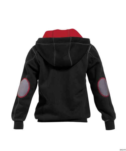 DASSY-Kapuzensweatshirt WATSON KIDS,  schwarz/rot