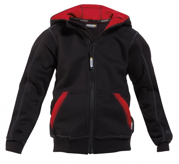 DASSY-Kapuzensweatshirt WATSON KIDS,  schwarz/rot