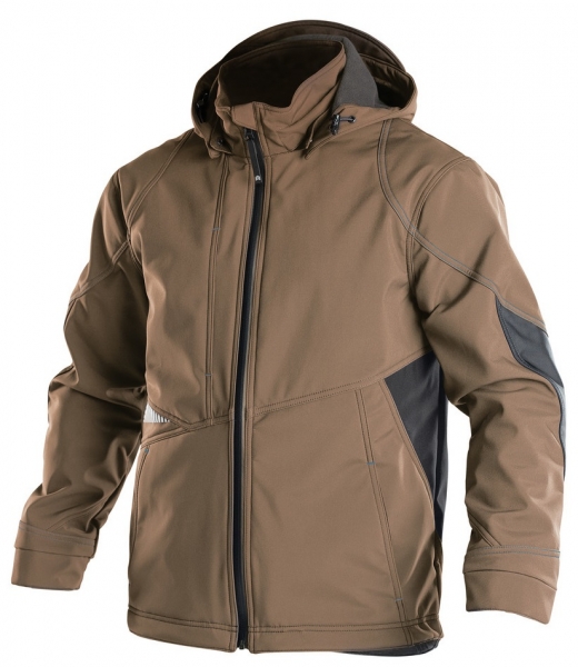 DASSY-Softshell-Jacke GRAVITY, braun/grau