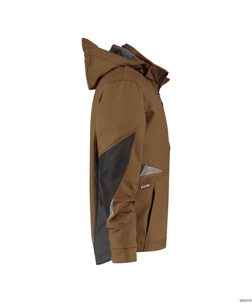 DASSY-Softshell-Jacke GRAVITY,   braun/grau