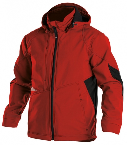 DASSY-Softshell-Jacke GRAVITY, rot/grau