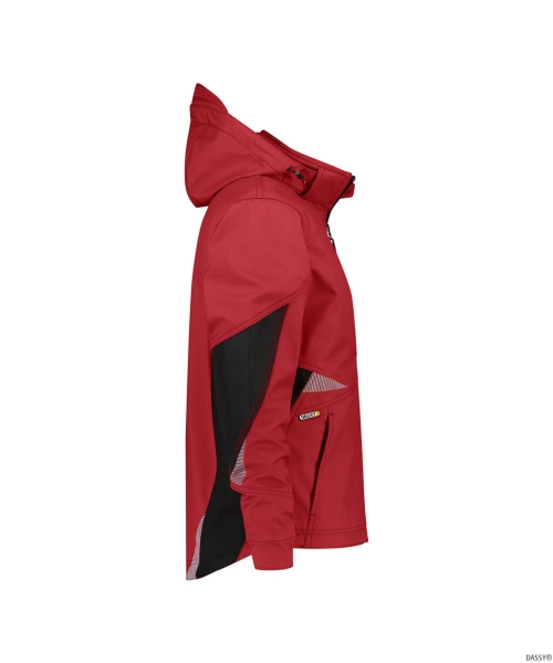 DASSY-Softshell-Jacke GRAVITY,   rot/grau