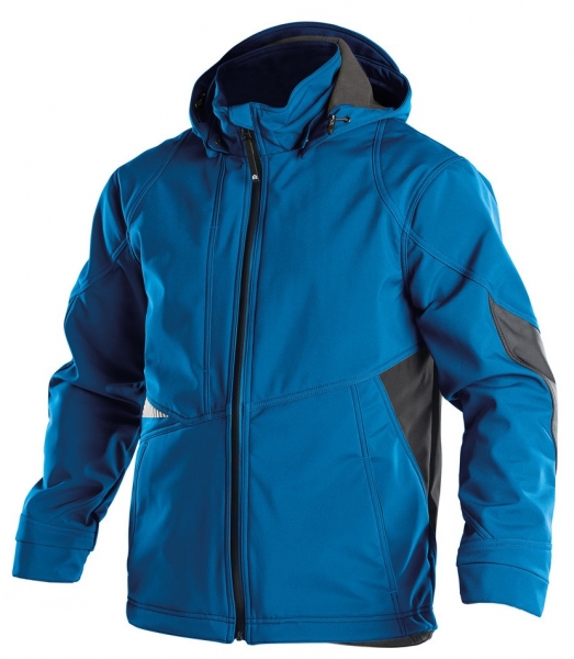 DASSY-Softshell-Jacke GRAVITY, kornblau/grau
