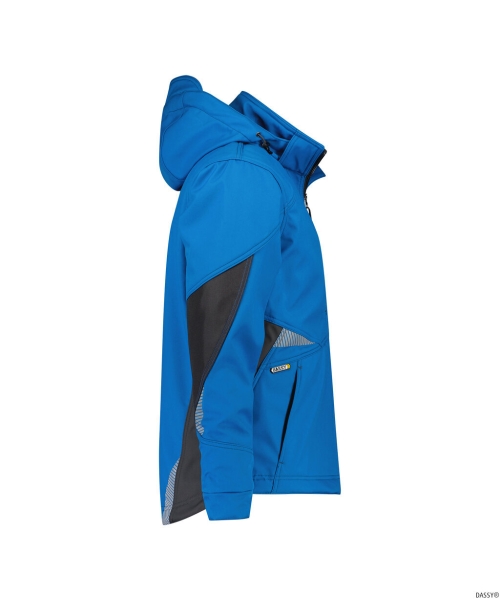 DASSY-Softshell-Jacke GRAVITY,   kornblau/grau