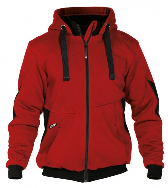 DASSY-Sweatshirt-Jacke PULSE, rot/schwarz
