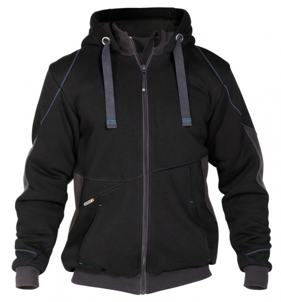 DASSY-Sweatshirt-Jacke PULSE, schwarz/grau