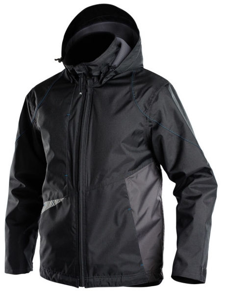 DASSY-Regenjacke HYPER,  schwarz/grau