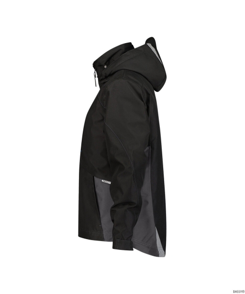 DASSY-Regenjacke HYPER,  schwarz/grau