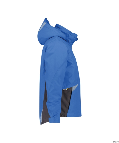 DASSY-Regenjacke HYPER,  kornblau/grau