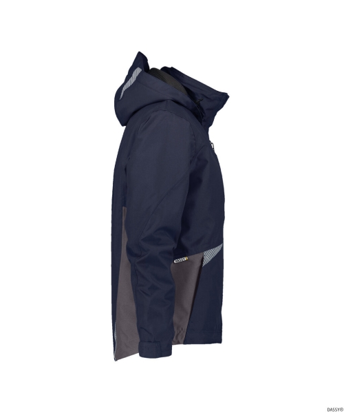 DASSY-Regenjacke HYPER,  dunkelblau/grau