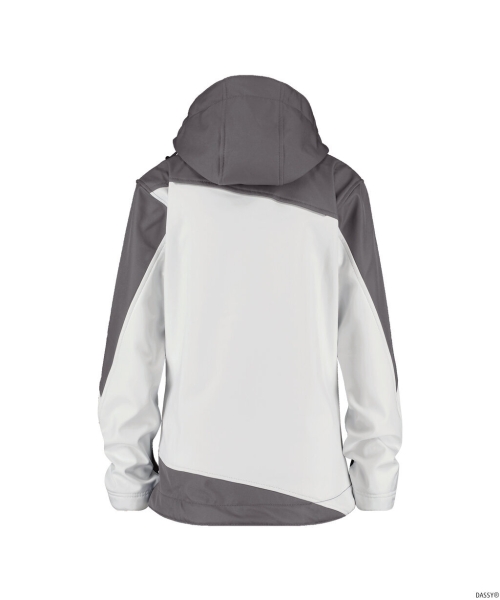 DASSY-Softshell-Jacke Women JAKARTA , wei�/grau