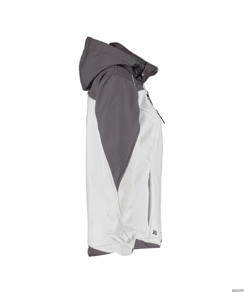 DASSY-Softshell-Jacke Women JAKARTA , wei�/grau