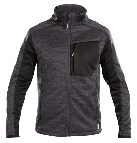 DASSY-Fleecejacke Convex, grau/schwarz