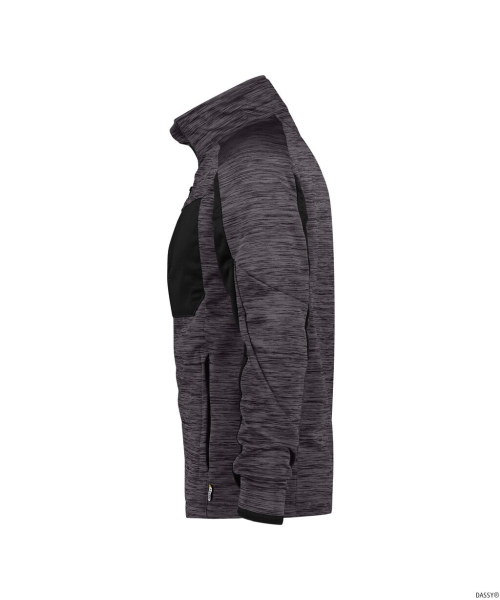 DASSY-Fleecejacke Convex, grau/schwarz