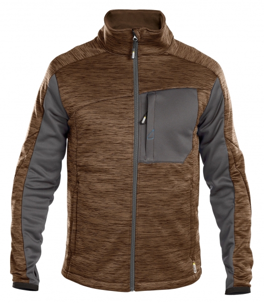 DASSY-Fleecejacke Convex, braun/grau