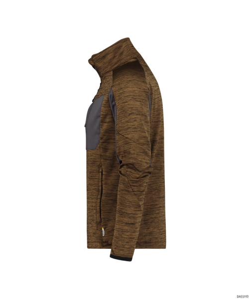 DASSY-Fleecejacke Convex, braun/grau