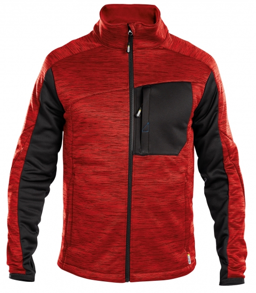 DASSY-Fleecejacke Convex, rot/schwarz