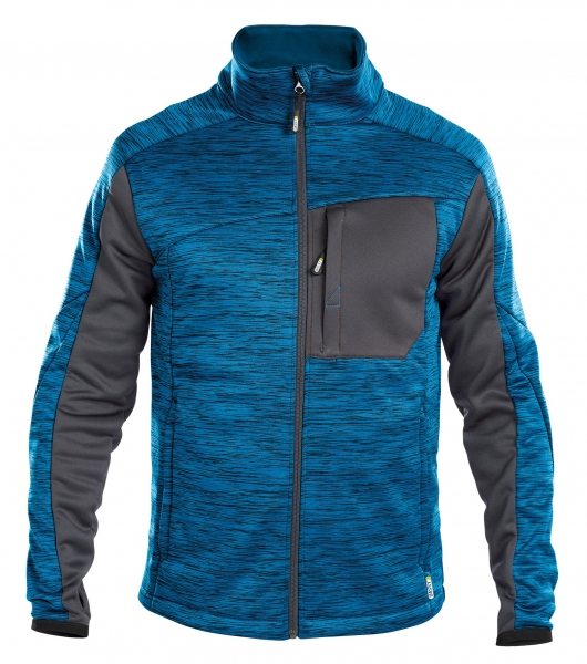 DASSY-Fleecejacke Convex, azurblau/grau