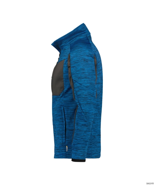 DASSY-Fleecejacke Convex, azurblau/grau