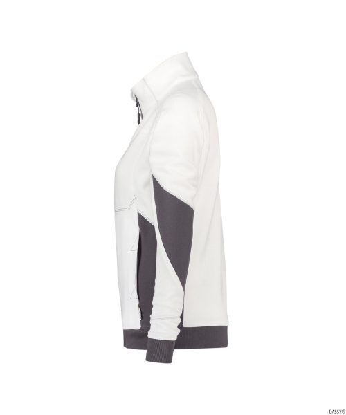 DASSY-Damen-Sweatshirt VELOX, wei�/grau