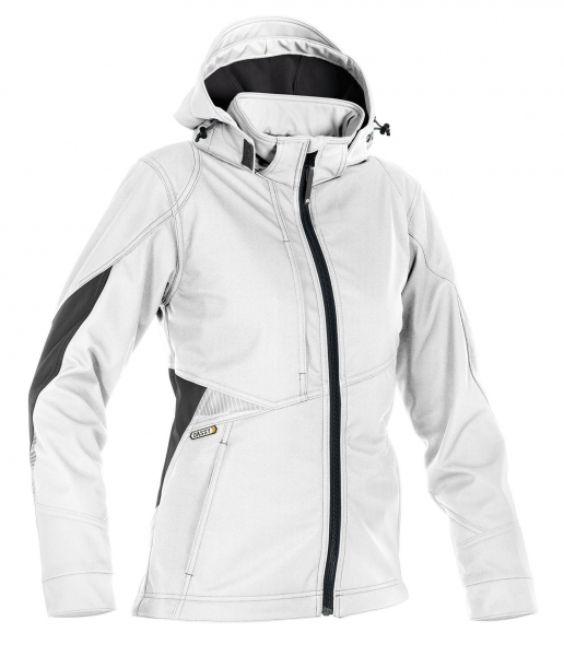 DASSY-Damen-Softshell-Jacke GRAVITY, weiß/grau