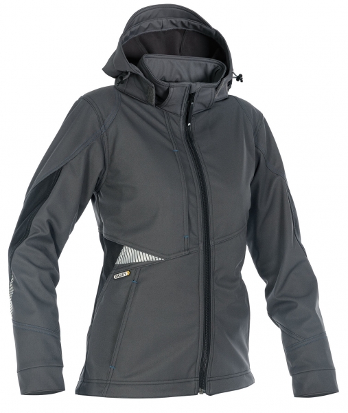 DASSY-Damen-Softshell-Jacke GRAVITY, grau/schwarz