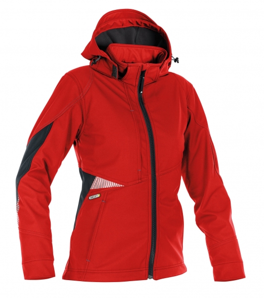 DASSY-Damen-Softshell-Jacke GRAVITY, rot/schwarz
